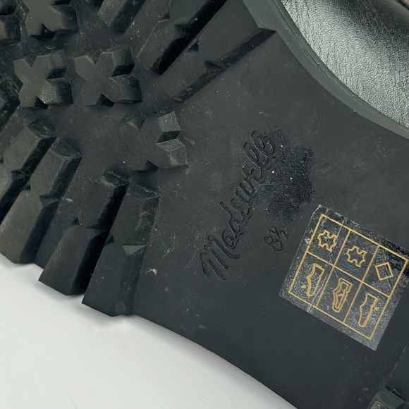 Madewell Womens Corinne Black Leather Lug Sole Slip On Loafers size 8.5 - Picture 7 of 8